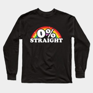 0% Straight Long Sleeve T-Shirt